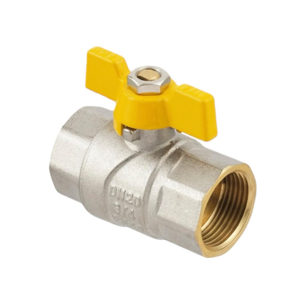 Краны серии Yellow Raftec YELLOW Кран кульовий DN15 (3/4) В/В жовтий метелик GRB2