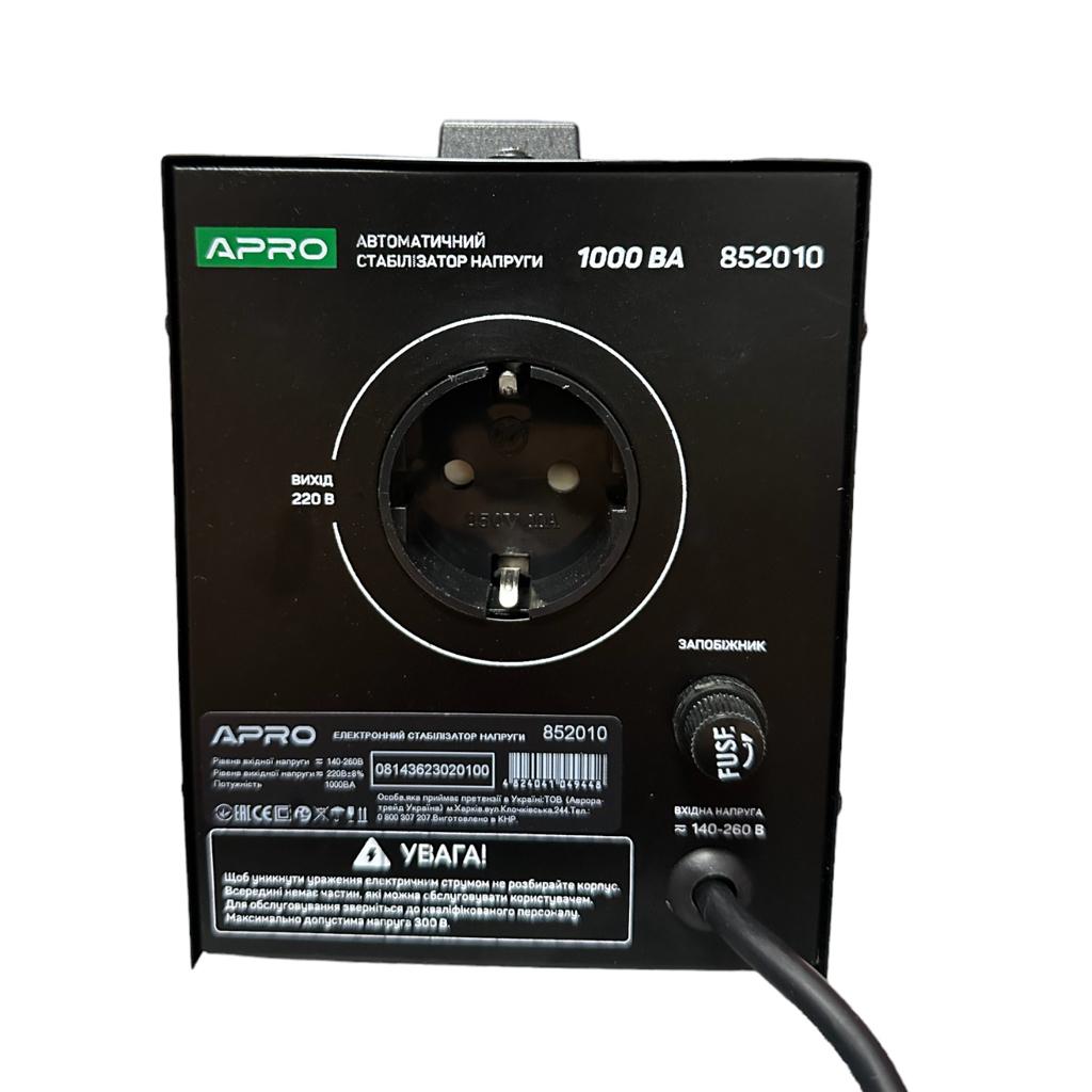 Стабілізатори APRO Стабілізатор напруги релейний (800W) AVR-1000