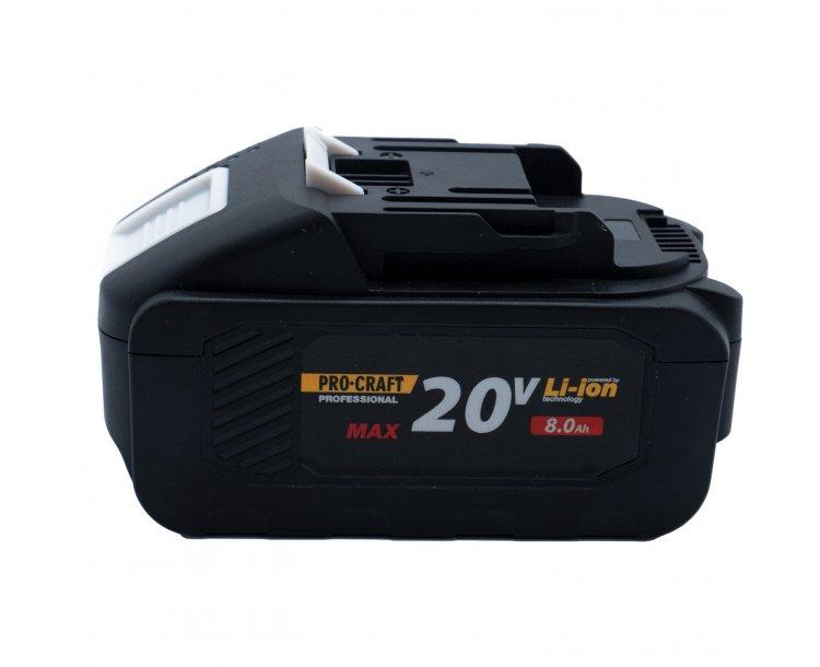 Аккум. батареи и ЗУ PROCRAFT Аккумуляторная батарея 20В, 8Аh Battery20/8