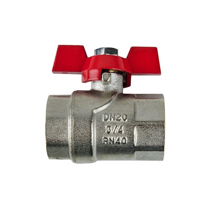 Краны серии Red Raftec RED Кран шаровый DN15 (1/2) вв красная бабочка CBB-01
