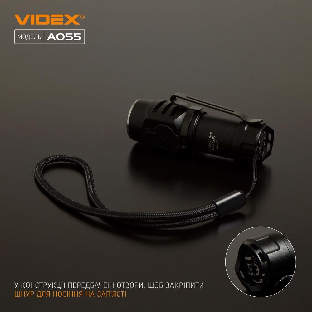 Ліхтарі ручні VIDEX Портативний світлодіодний ліхтарик 600Lm 5700K VLF-A055