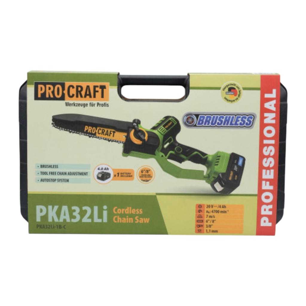Пилы цепные аккумуляторные PROCRAFT Пила МИНИ цепная аккум. (АКБ 1*4A/h и ЗУ) PKA32Li