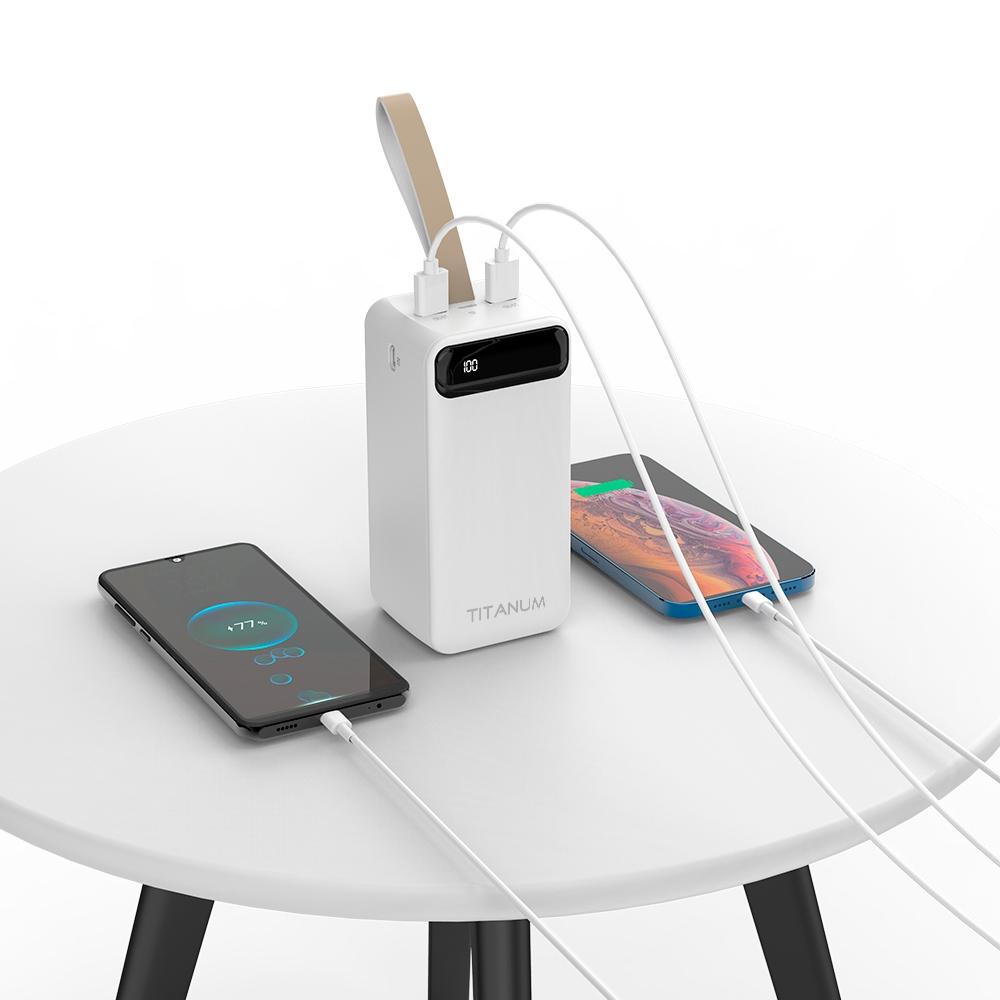 Повербанки (POWER BANK) TITANUM Power bank 50000mAh  TPB-741 White