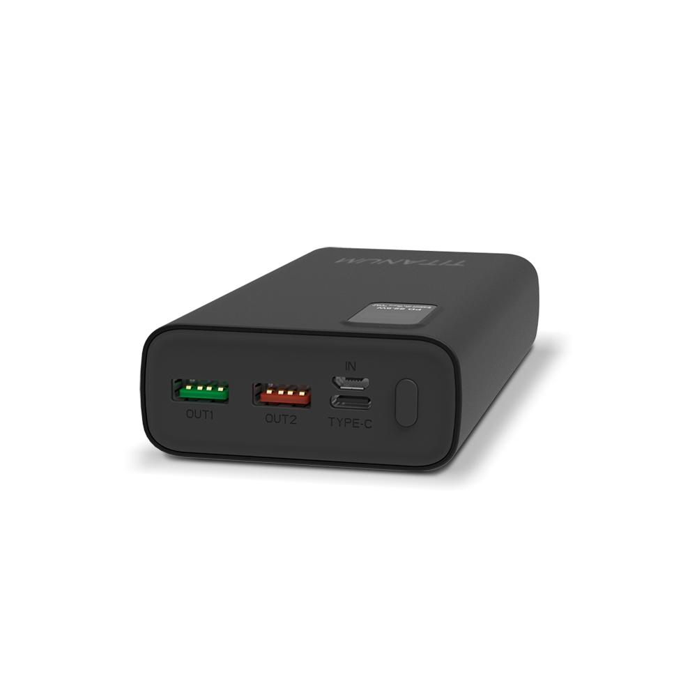 Повербанки (POWER BANK) TITANUM Power bank 20000mAh TPB-727S 22.5W QC+PD Black