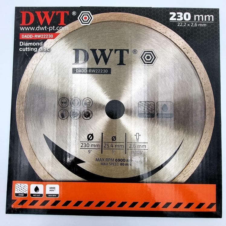 Диски алмазні DWT Диск алмазний 230*2,6*22,2 (суцільний) DADD-RW22230