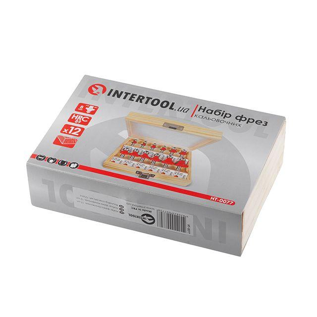 Наборы фрез по дереву INTERTOOL Набор фрез калевочных (12шт.) HT-0077