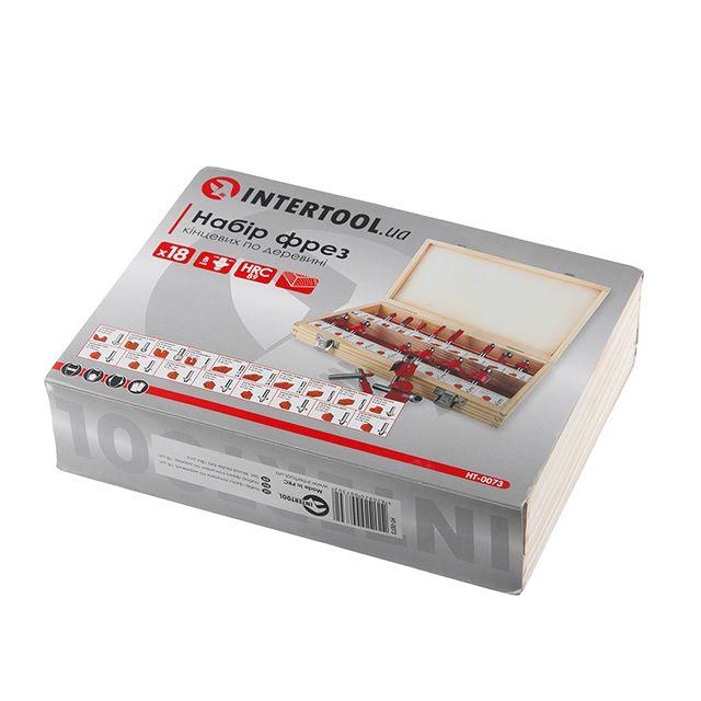 Наборы фрез по дереву INTERTOOL Набор фрез концевых (18ед.) HT-0073