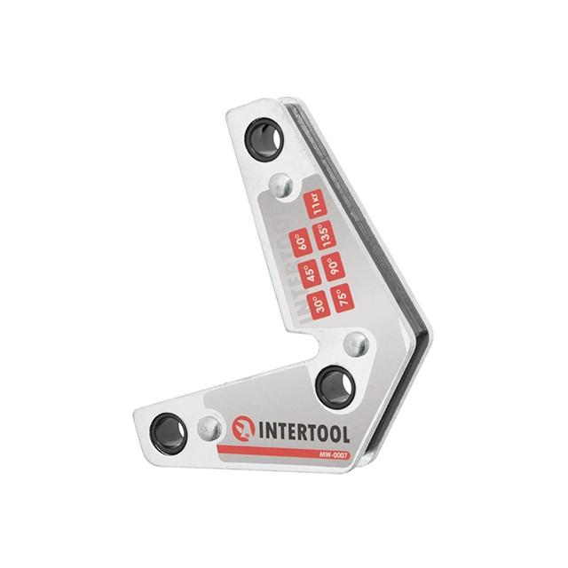 Магниты для сварки INTERTOOL Угольник магнитный для сварки, 15°, 60°, 90°, 120°, 11 кг, 75?85 мм MW-0007