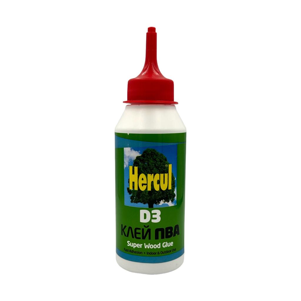Клей ПВА HERCUL Клей ПВА D3 водостійкий 250г.