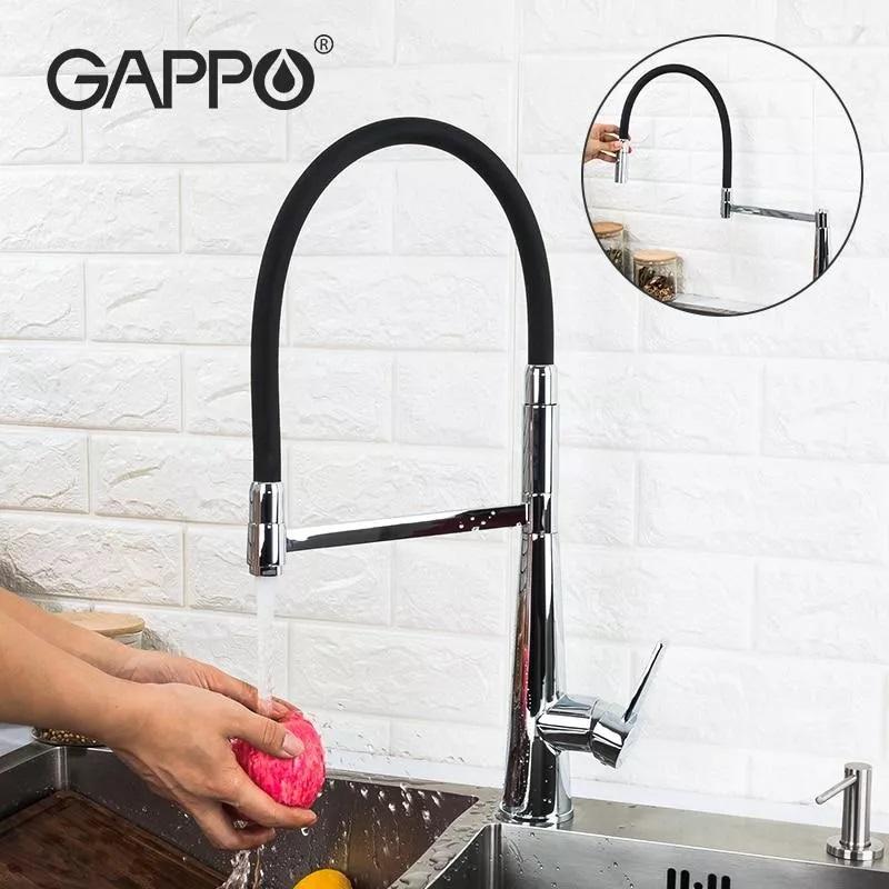 Змішувачі для кухні GAPPO G4398-15 Змішувач для кухні під фільтр (чорний/хром)