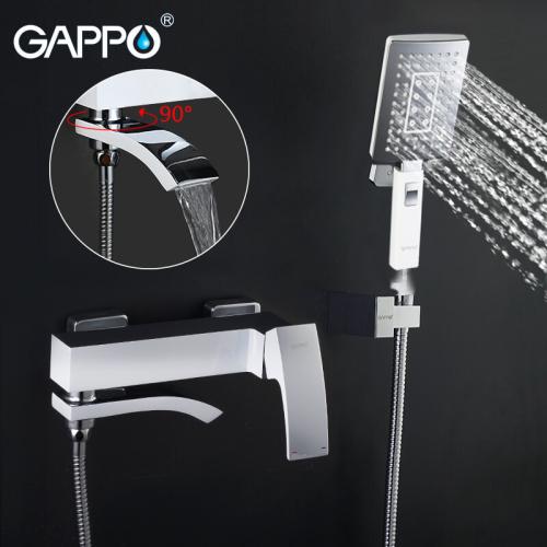 Змішувачі для ванної GAPPO G3207-8 (JACOB) Змішувач для ванни  (білий\хром)