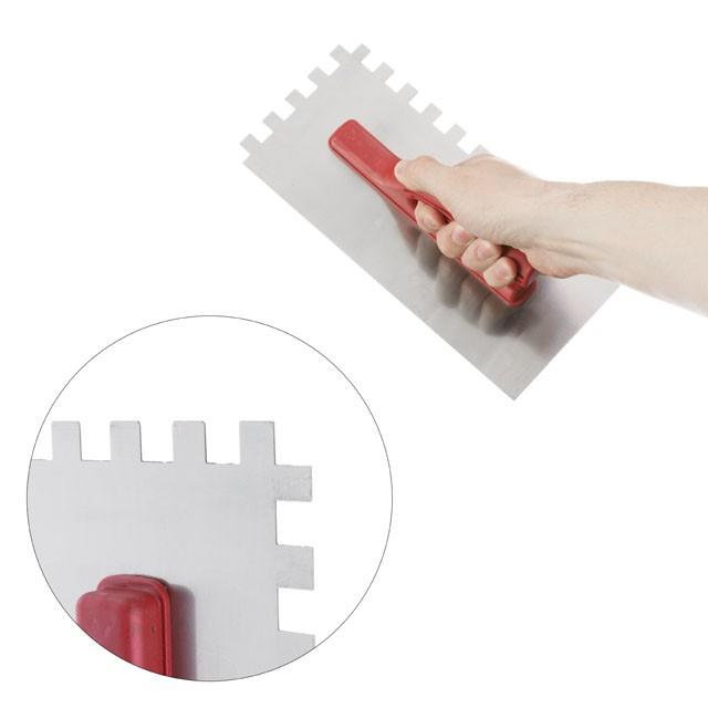 Тёрки INTERTOOL Тёрка из нерж. стали 130*280 зуб 12*12мм. KT-0008