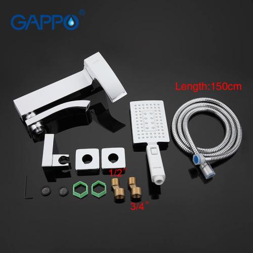Змішувачі для ванної GAPPO G3207-8 (JACOB) Змішувач для ванни  (білий\хром)