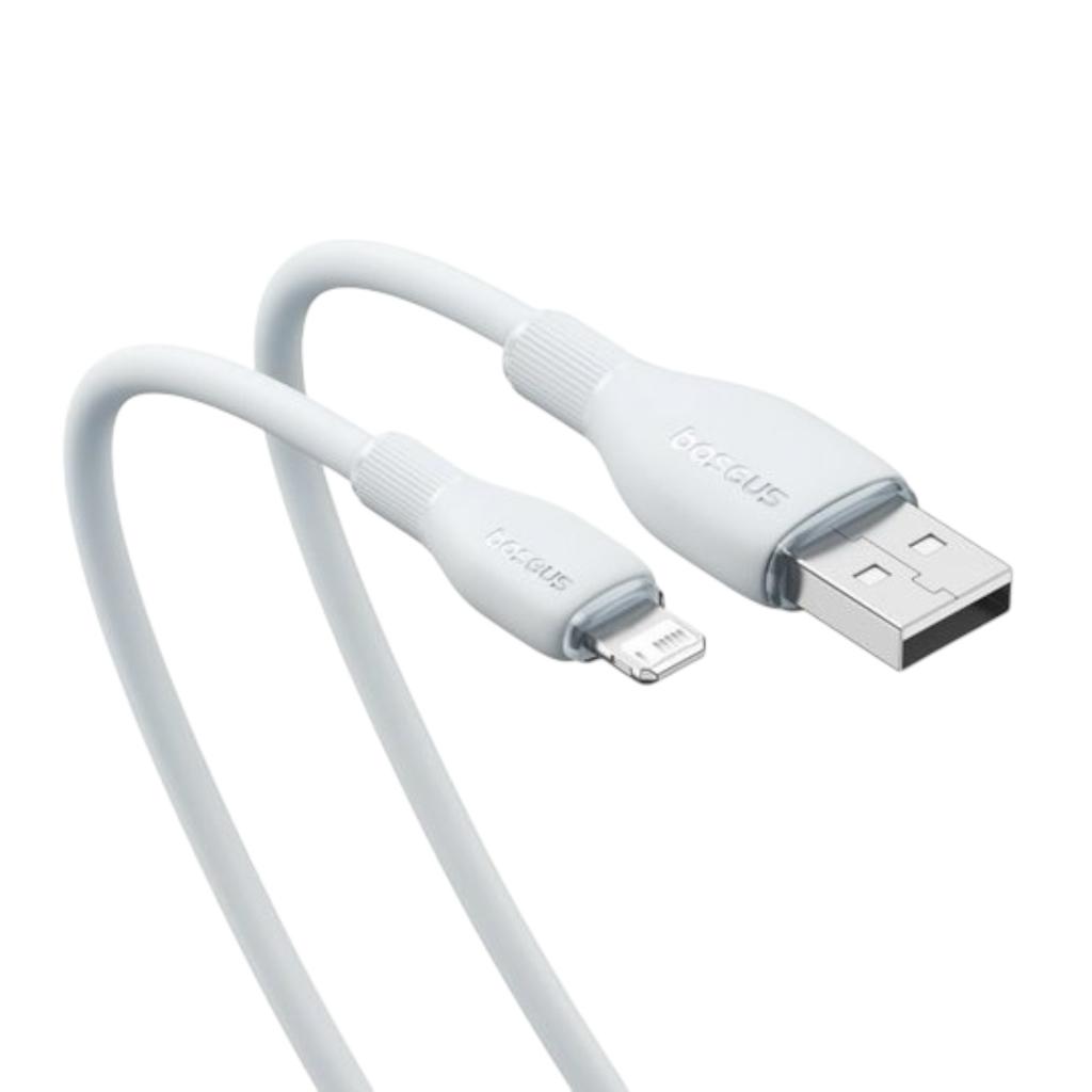 Кабелі та адаптери Baseus Кабель Pudding Series Fast Charging Data Cable USB to iP 2.4A 2.0m. White P10355700221-01