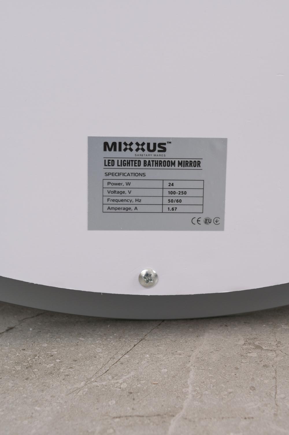 Зеркала с подсветкой MIXXUS PLAIN MC02-60 Дзеркало (LED Touch, Anti-fog, димер, регулюванням яскравості, годинник) (MI5999)