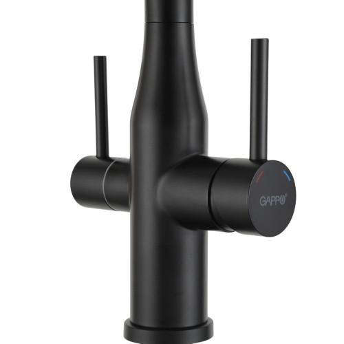 Змішувачі для кухні GAPPO G4399-76 Змішувач для кухні під фільтр (чорний)