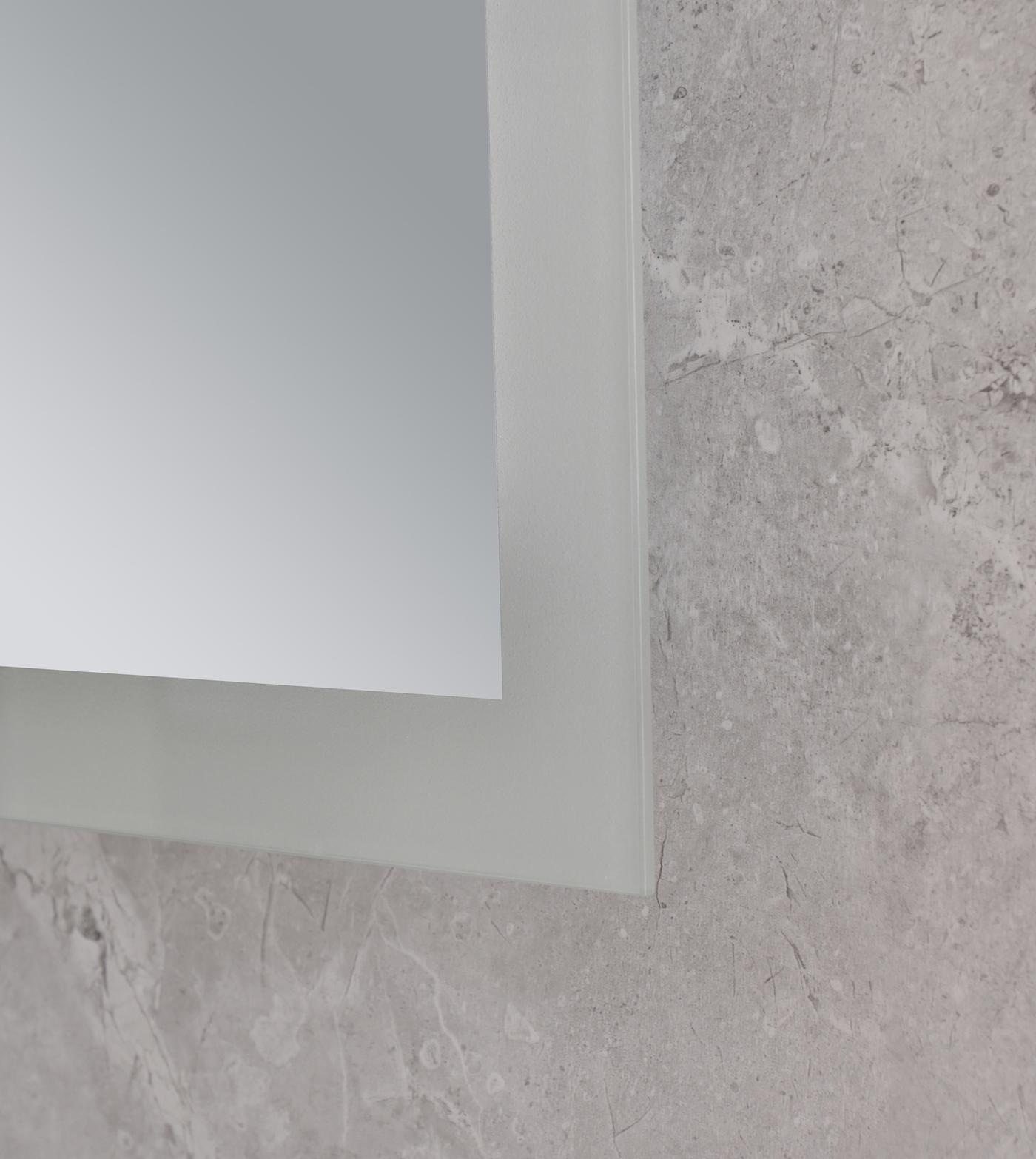 Зеркала с подсветкой MIXXUS FLAT MR04-80x60 Дзеркало (LED Touch, Anti-fog, димер, регулювання яскравості, годинник) (MI6928)