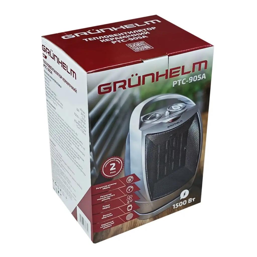 Обігрівачі GRUNHELM PTC-905A Тепловентилятор керамічний поворотний 750-1500Вт.