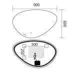 Зеркала с подсветкой MIXXUS Premium DIVERSE MA01-90x60-REVERSE Дзеркало (LED Touch, Anti-fog, димер (3-6,5kK)) (MP6633)