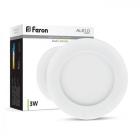 LED-Светильники (встраеваемые) Feron LED-Светильник (белый) 3W 4000K AL510