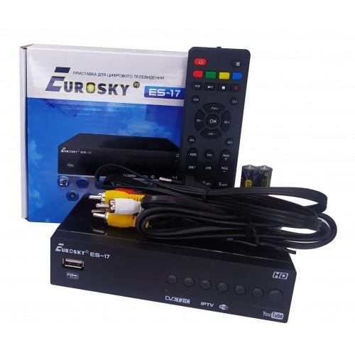 T2 Тюнеры Eurosky T2 Цифровой HD тюнер MPEG-4/AVC ES-17