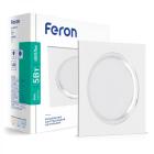 LED-Світильники (вбудовані) Feron LED-Світильник вбудований 5W 4000K 400Lm (білий) AL527-S
