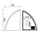  Дзеркала з підсвічуванням MIXXUS Premium TOPPER MS02-75x100 Дзеркало (LED Touch, Anti-fog, димер (3-6,5kK)) (MP6634)