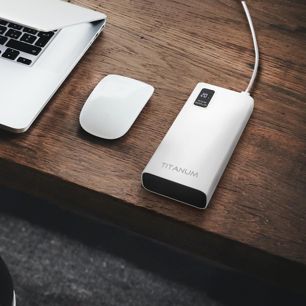 Повербанки (POWER BANK) TITANUM Power bank 20000mAh TPB-727S 22.5W QC+PD White