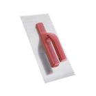 Тёрки, гладилки INTERTOOL Тёрка из нерж. стали 130*280  4*4мм. KT-0004