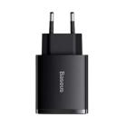 Зарядные устройства для телефонов Baseus Зарядний пристрій Compact Quik Charger 2U+C 30W EU Black CCXJ-E01