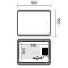  Дзеркала з підсвічуванням MIXXUS Premium OLIVARY MR19-90x70-REVERSE Дзеркало (LED Touch, Anti-fog, димер (3-6,5kK)) (MP6630)