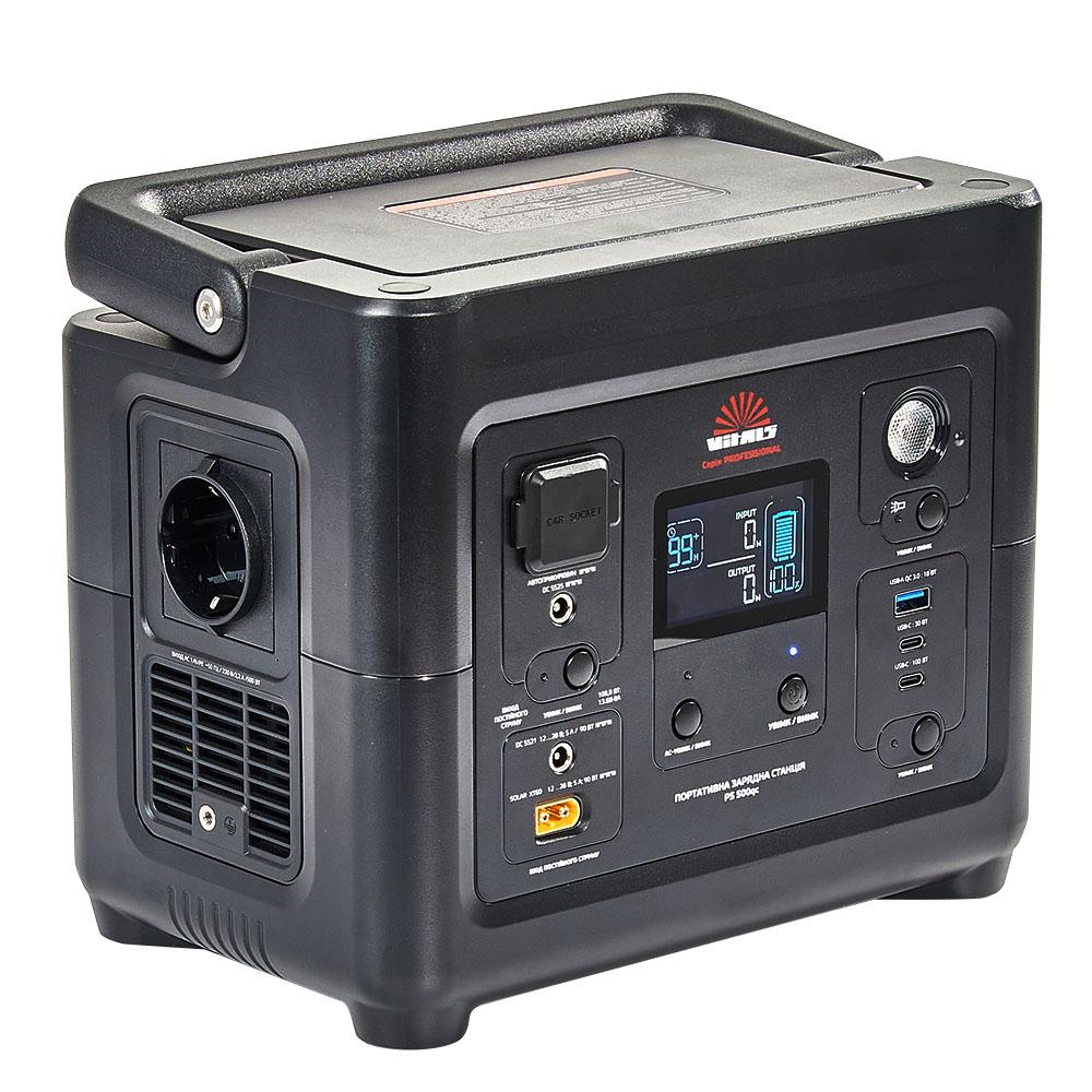 Портативні зарядні станції VITALS Professional PS 500qc Портативна зарядна станція 220В 500Вт. (288Вт-год) LiFePO4
