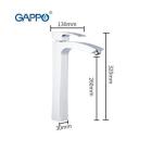 Смесители для умывальника GAPPO G1007-18 (JACOB) Смеситель для умывальника ВЫСОКИЙ (белый/хром)