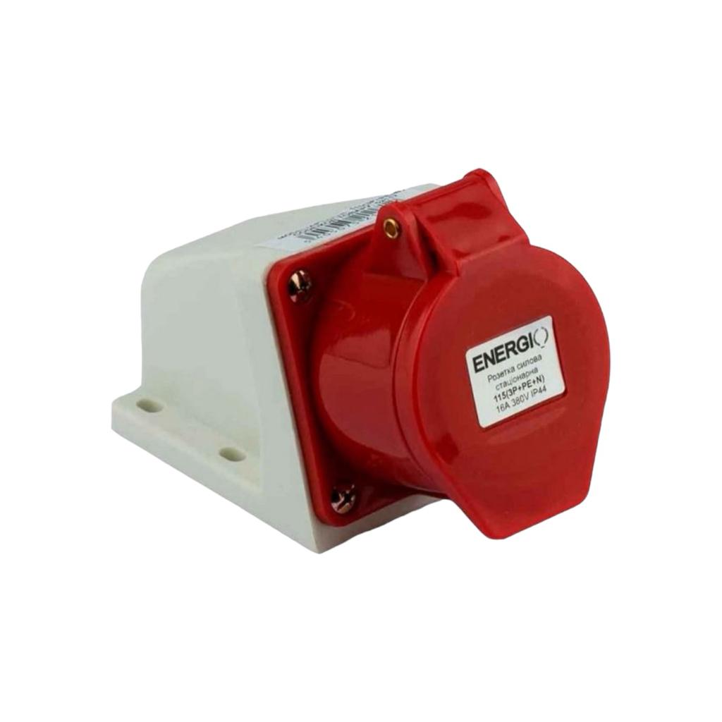 Роз'єми силові ENERGIO Розетка силова стаціонарна 380V 16A IP44 115(2P+PE+N) IC-115