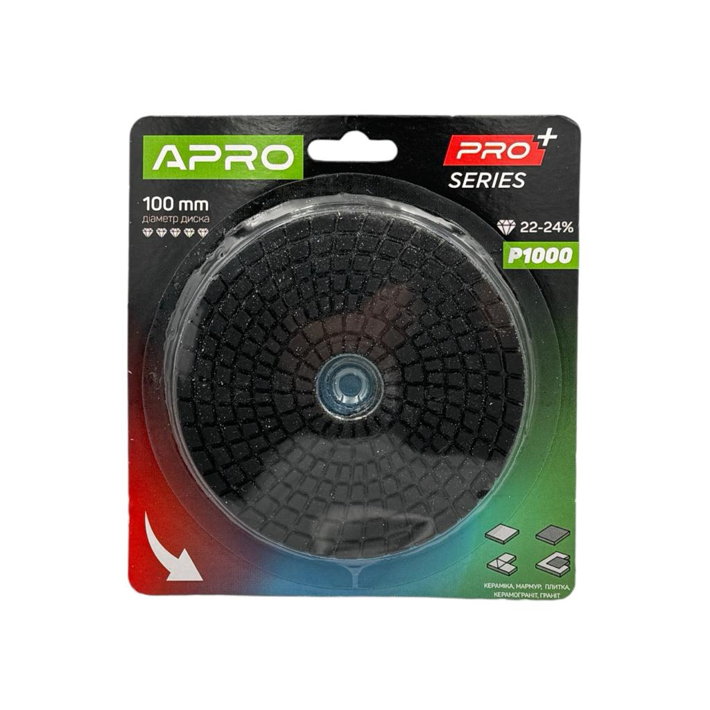 Круги шлифовальные для плитки APRO PRO Круг шліфувальний для плитки (черепашка) Ø100мм. P1000 812181