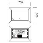  Дзеркала з підсвічуванням MIXXUS Premium CUBIC MR14-70x50-REVERSE Дзеркало (LED Touch, Anti-fog, димер) (MP6647)