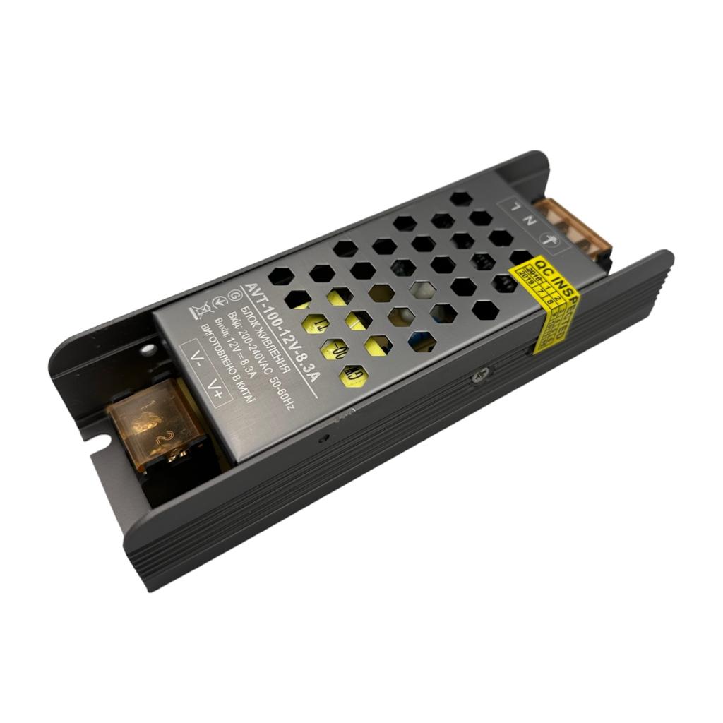 Блоки живлення 12V AVT Блок живлення 100W 12V IP20 145*49*29мм. AVT-100-12V-8,3A