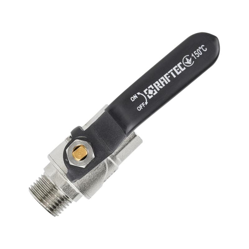 Краны серии Black Raftec BLACK Кран шаровый DN32 (1 1/4) нв черная ручка DRH41