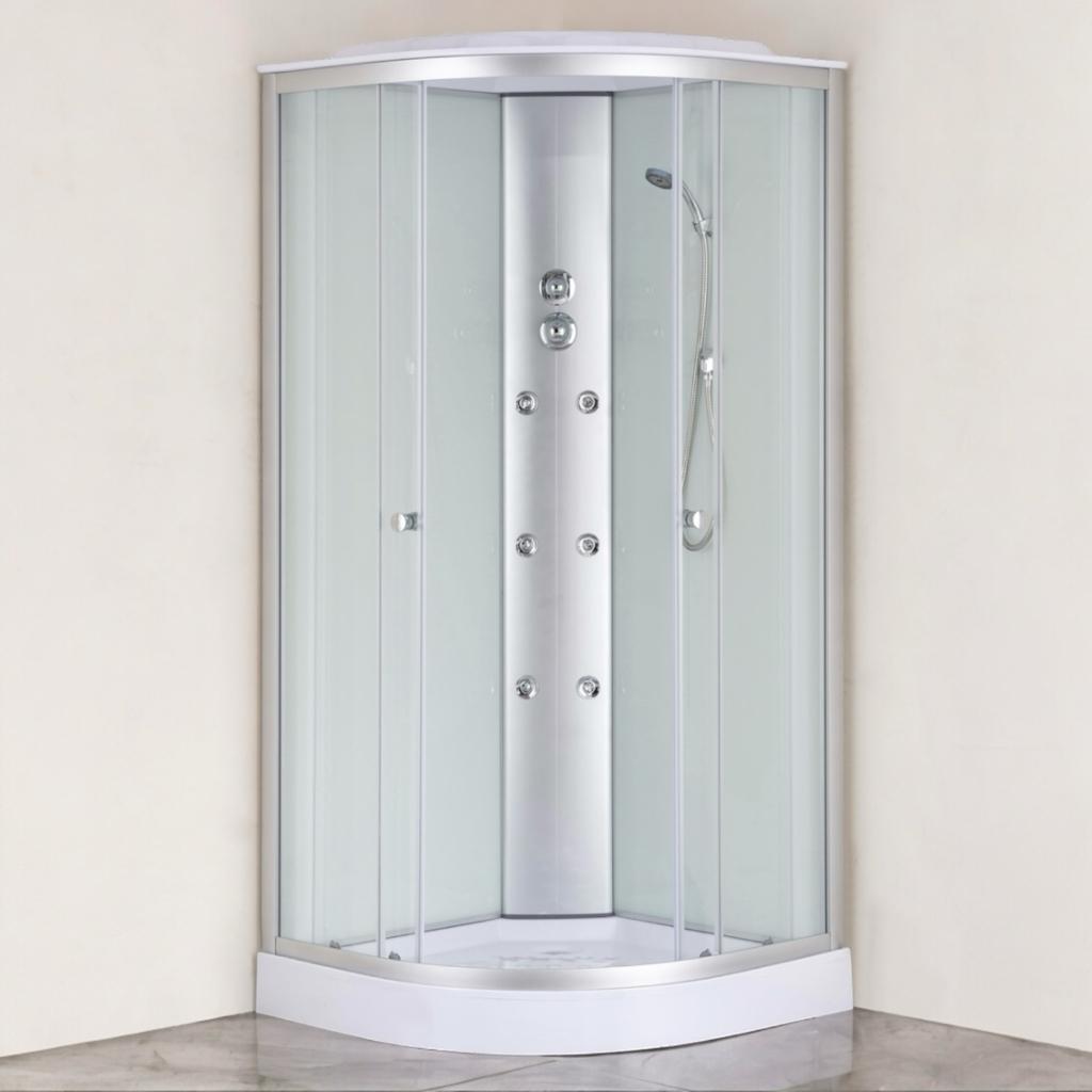 Душові бокси MIXXUS STRONG SBH02-90x90x215-FB SATIN Душовий бокс з гідромасажем 90*90мм. (низький піддон) (MI6890)