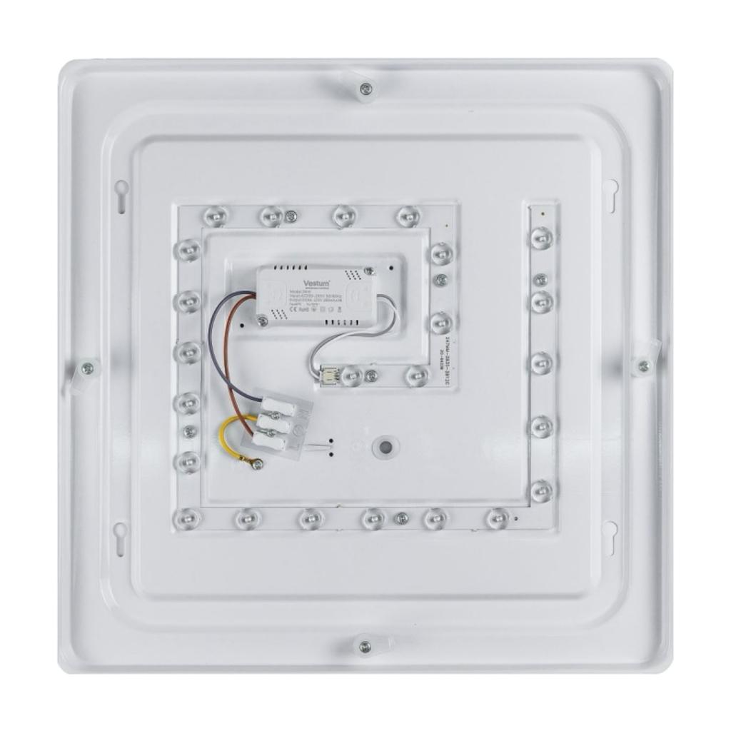 LED-Світильники настінно-стельові (накладні) Vestum QUATRO LED-Світильник 36W 2900Lm 4000K 380*380*65мм. без пульта (білий мат) VS-80061
