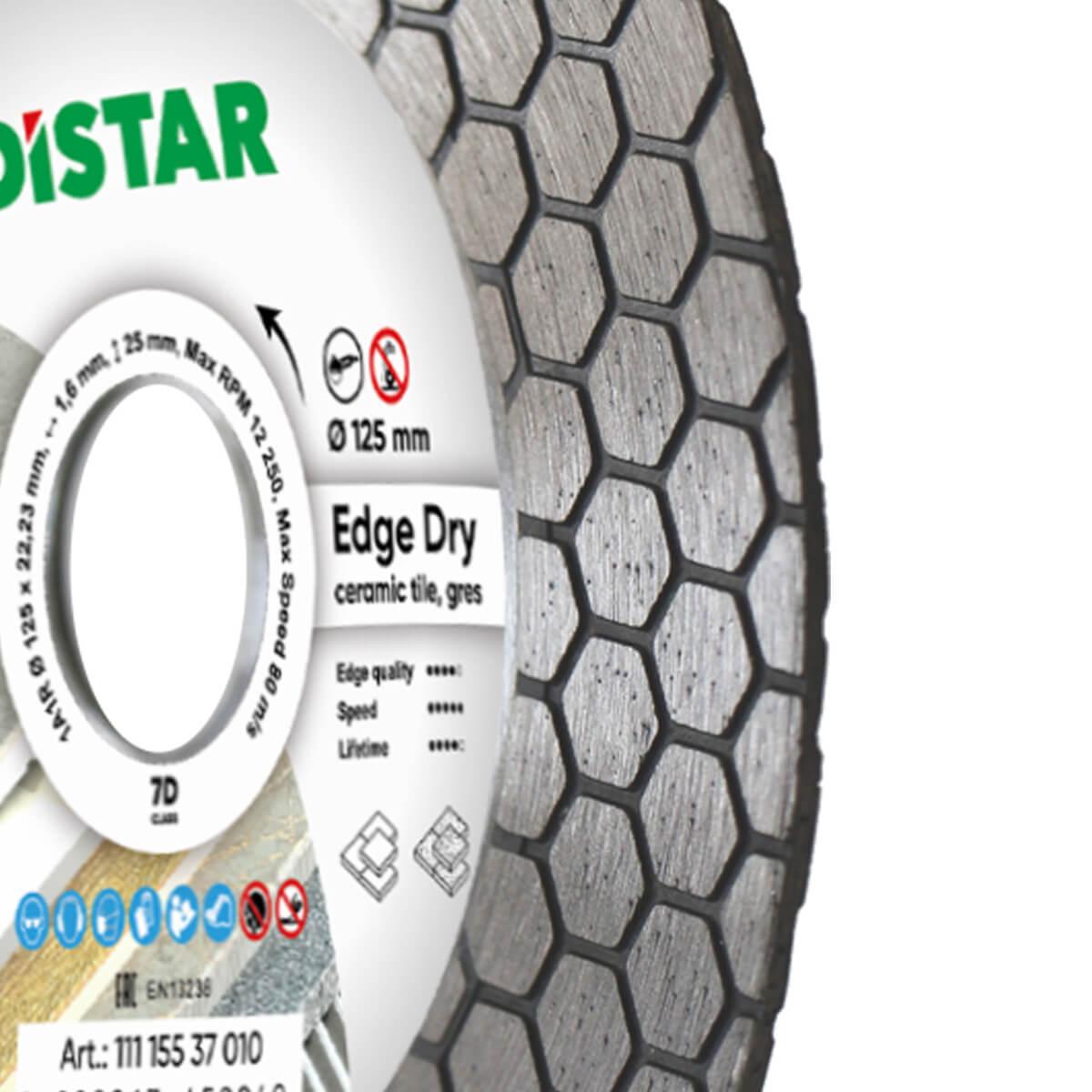 Диски алмазные DISTAR 1A1R EDGE DRY Диск алмазный 125x1,6/1,2x25x22,23мм. 11115537010