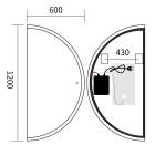 Зеркала с подсветкой MIXXUS Premium TOPPER MS03-60x120 Дзеркало (LED Touch, Anti-fog, димер (3-6,5kK)) (MP6635)
