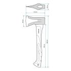 Топоры, колуны INTERTOOL Колун кованый 1000 г, ручка из фибергласса HT-0274