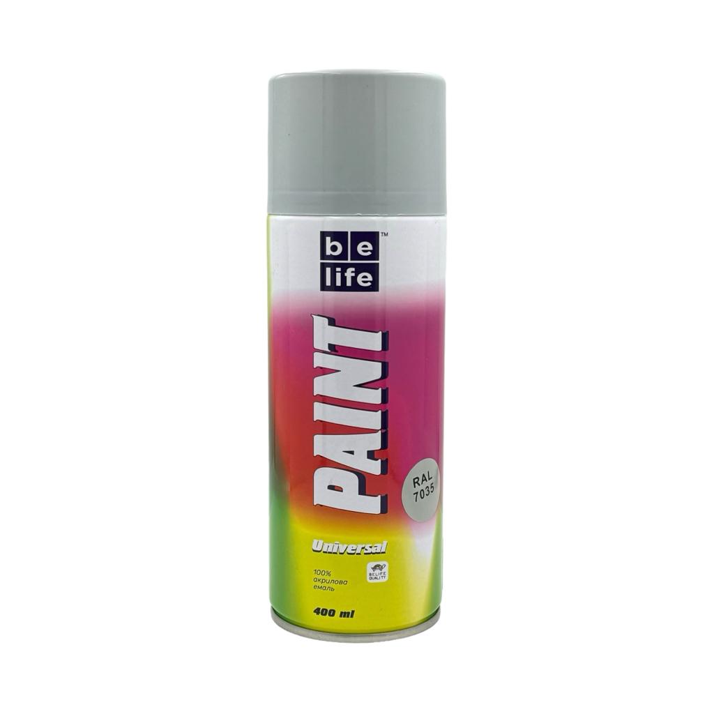 Фарба аерозольна BeLife Paint Universal Фарба аерозольна універсальна №7035 (світло-сіра) 400 мл.
