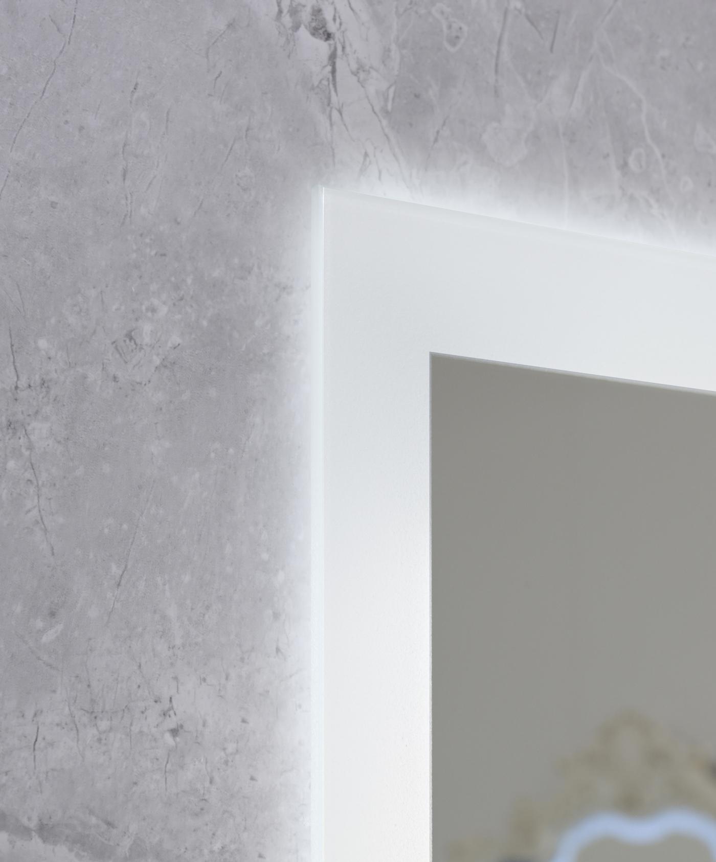 Зеркала с подсветкой MIXXUS FLAT MR04-80x60 Дзеркало (LED Touch, Anti-fog, димер, регулювання яскравості, годинник) (MI6928)