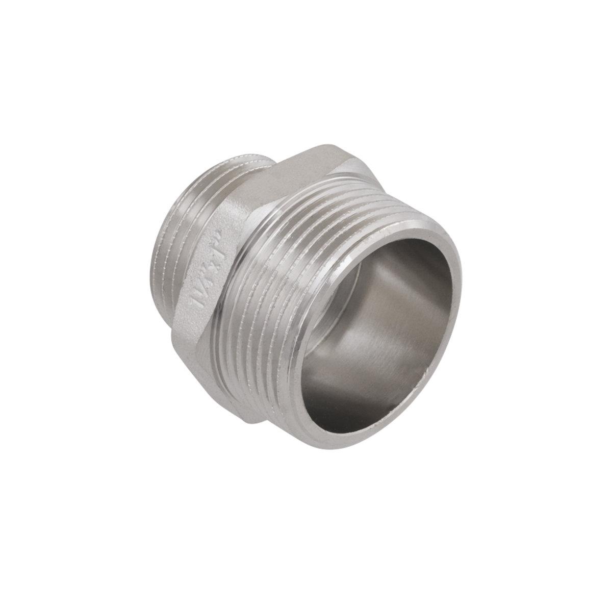 Фитинги резьбовые никелированные Nickel Raftec Ниппель-переходник 32х25 (1 1/4- 1) никель NP0403