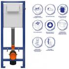 Инсталяции Cersanit Инсталляция Aqua 02 Mech Set B438 + унитаз Arteco CleanON с сиденьем Soft Close полипропилен + панель смыва Presto хром