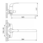 Смесители для ванной GAPPO G2236 (VANTTO) ванна однорыч. длин. гусак лат. корпус Ø35