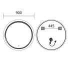 Зеркала с подсветкой MIXXUS Premium WAVE MC04-90 Дзеркало (LED Touch, Anti-fog, димер (3-6,5kK)) (MP6637)