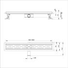 Душові трапи ITAL IT03-FT01/700G Душовий трап із нержавіючої сталі 600*70*85мм  (мокрий/сухий затвор) (Gungrey)